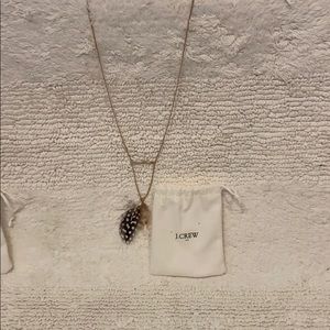 J Crew Feather necklace NWT